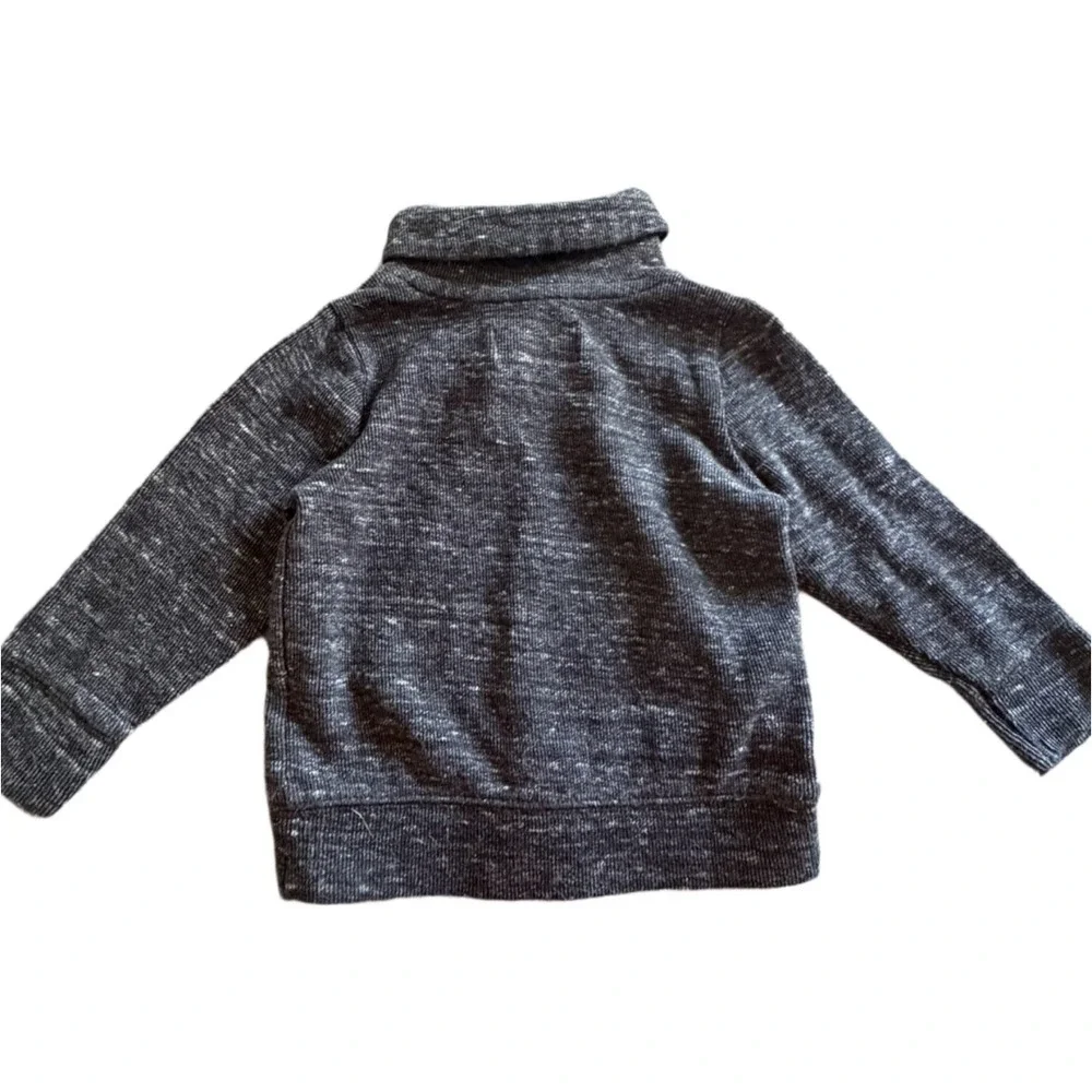 Old Navy Toddler Shawl Collar Pullover Sweater 18-24 Months Gray Marled Button